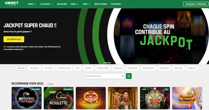 Légalité & régulation Unibet Belgique